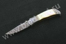 BLUE DAMASCUS AND GOLD FOLDER
