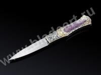 KIOUS-WARENSKI ENGRAVING LARGE FOLDING DAGGER