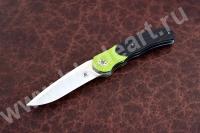 A1 FRONT FLIPPER WITH BLACK & GREEN G10 (IKBS)